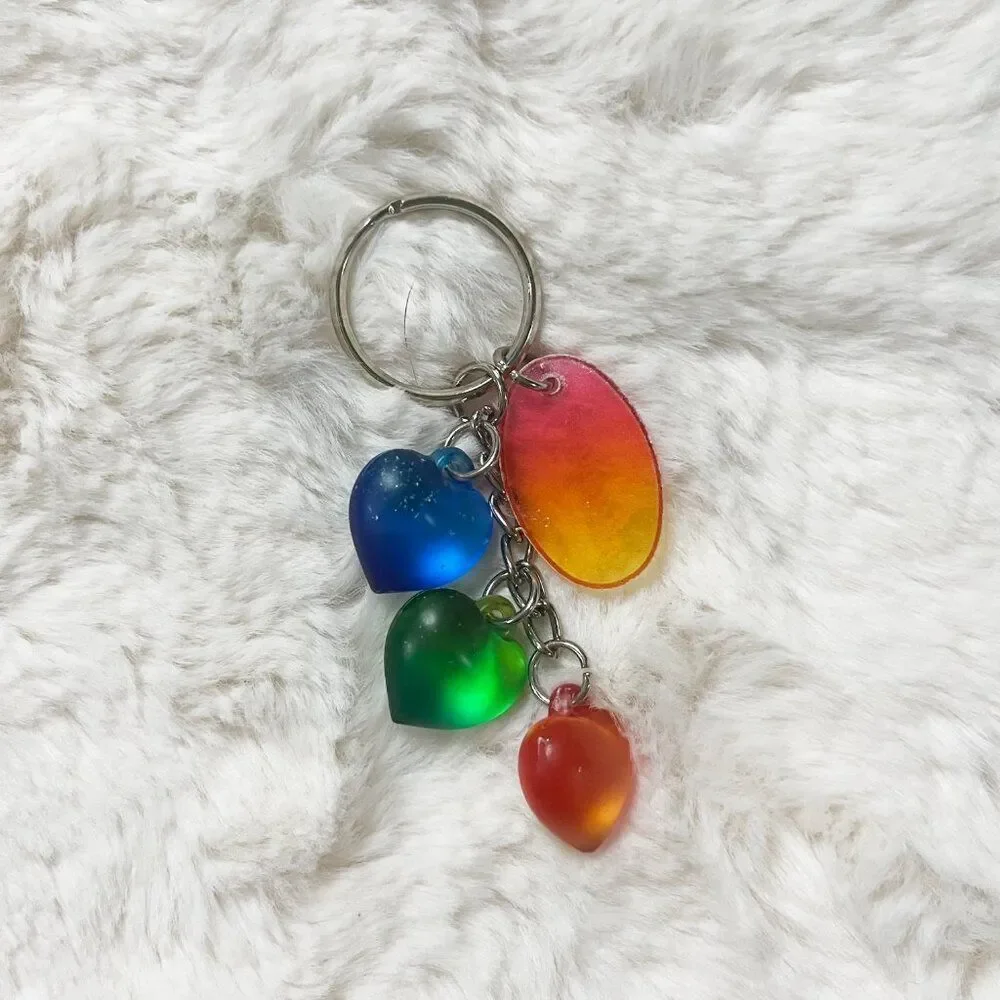 🔮 5/$25 Vintage‎ Chicago Hearts Keychain